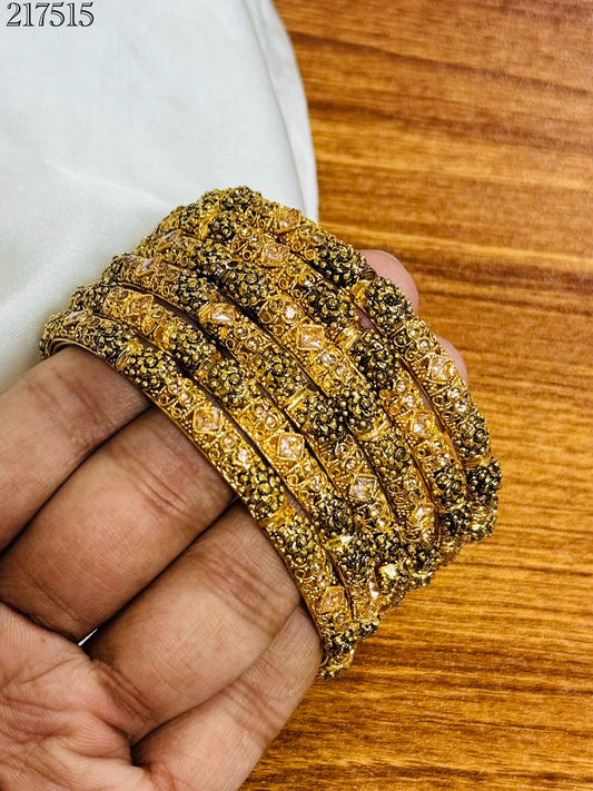 *Goldplated Bangles* zircon